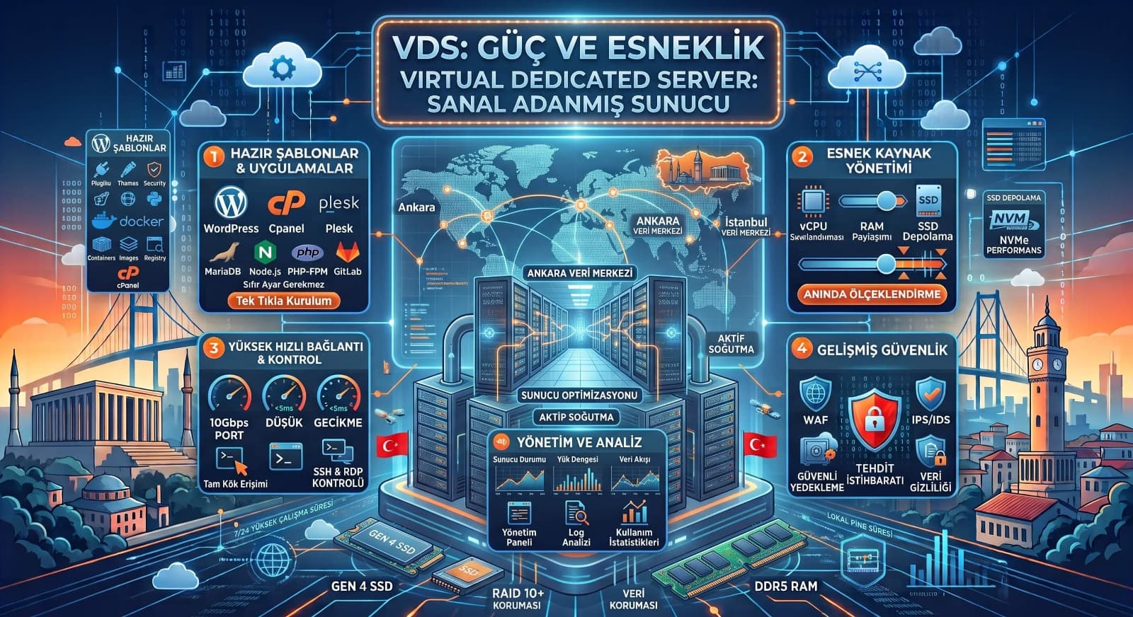 Yüksek Performanslı Altyapıda Sanal Sunucu Satın Al ve Kiralama Seçenekleri
